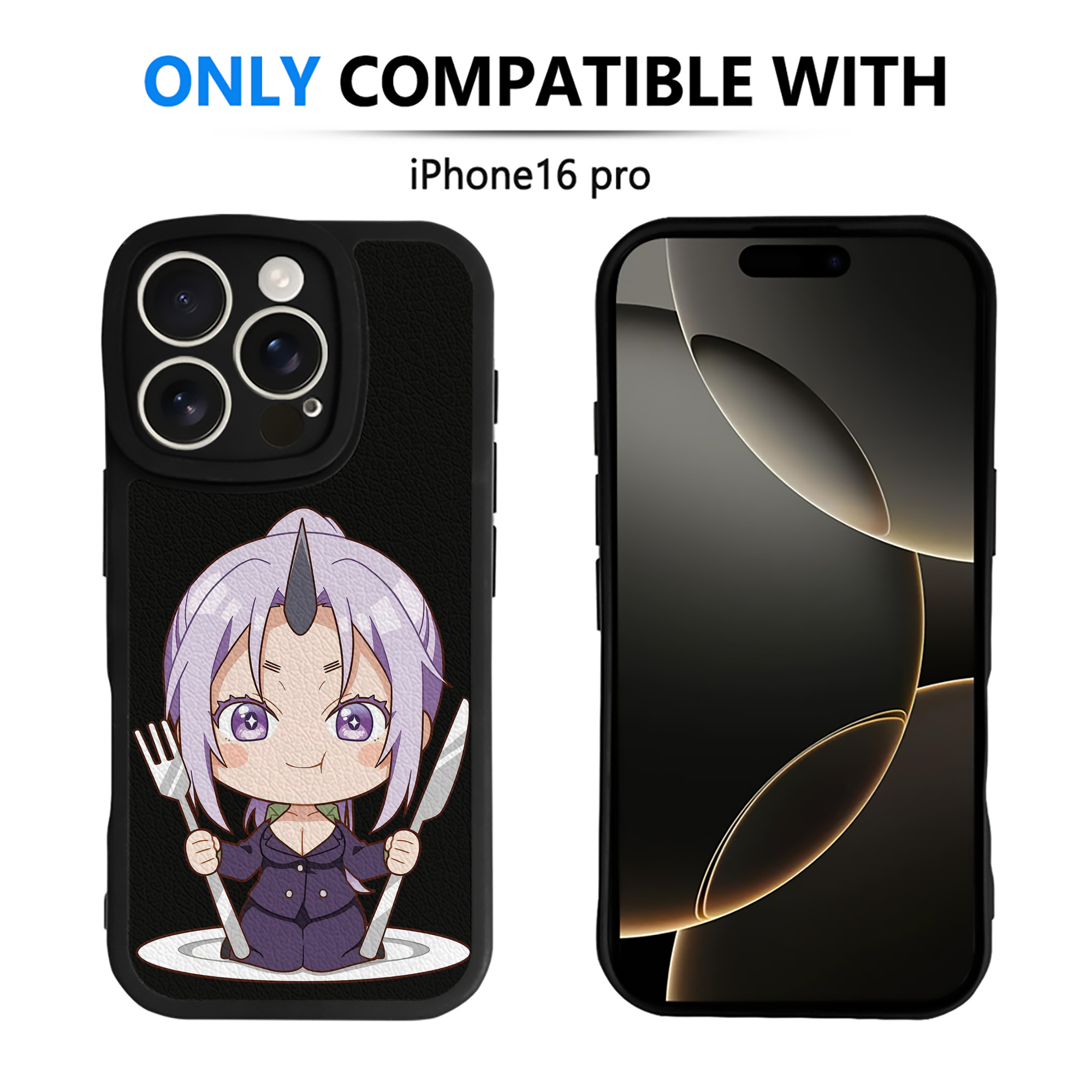 （画像用） 転スラ Regarding Reincarnated to Slime 【iPhone 16シリーズ対応】シリコンスマホケース（レザー調） 材質：シリコン